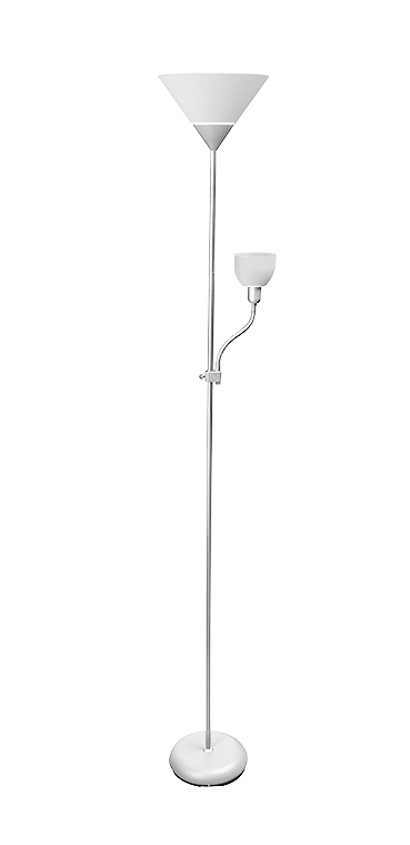 Світильник торшер GTV  BENFICA 2, max.60W- E27, max.40W-E14, білий