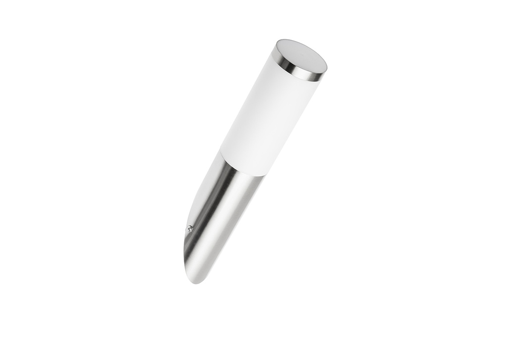 Світильник садовий GTV MILAN-U, E27, max.20W, IP54, бра похиле, інокс