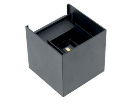 Світильник зі змінним напрямком світла GTV MISSOURI-K, 7W, IP54, IK08, 4000K, квадрат, чорний (LD-MISS7WKC-NB)