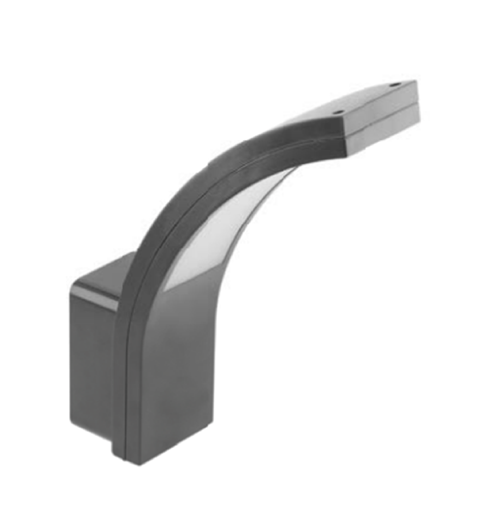 Світильник 10W настінний фасадний світлодіодний GTV PARIS LED, IP54, 140°, 4000K, сірий (LD-PAR10W40BC-10)