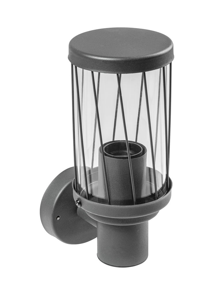 Світильник садовий фасадний бра GTV KERTA-A, E27, max.12W, IP44, графіт (OS-KERT0UA-30)