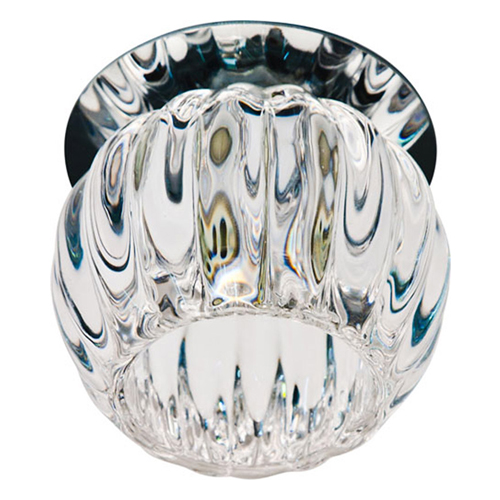 Вбудований світильник Feron JD93 під лампу прозорий матовий хром