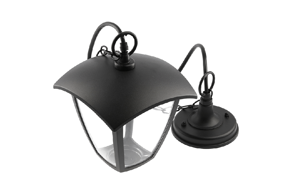 Світильник садовий GTV MARINA-H підвісний, E27, max.20W, IP54, чорний (OS-MARINAH-00)