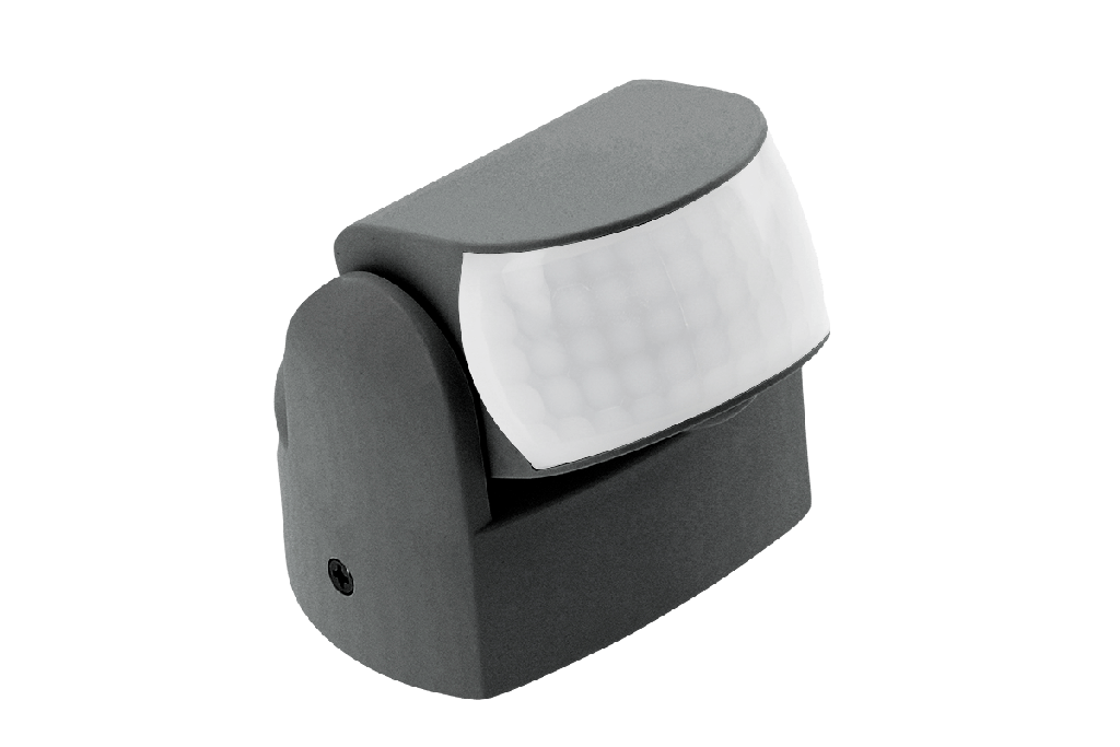 Датчик руху GTV CR-9 mini, max.1200W, 180°/360°, R12м, IP65, чорний (CR-CR9M00-10)