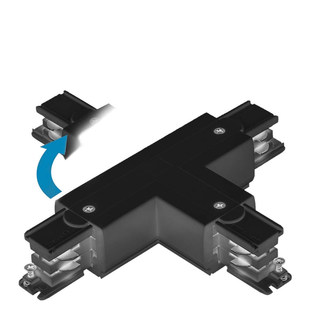 З'єднувач T-подібний поворотний для шинопроводу 3-фазного GTV, 166x101мм, чорний