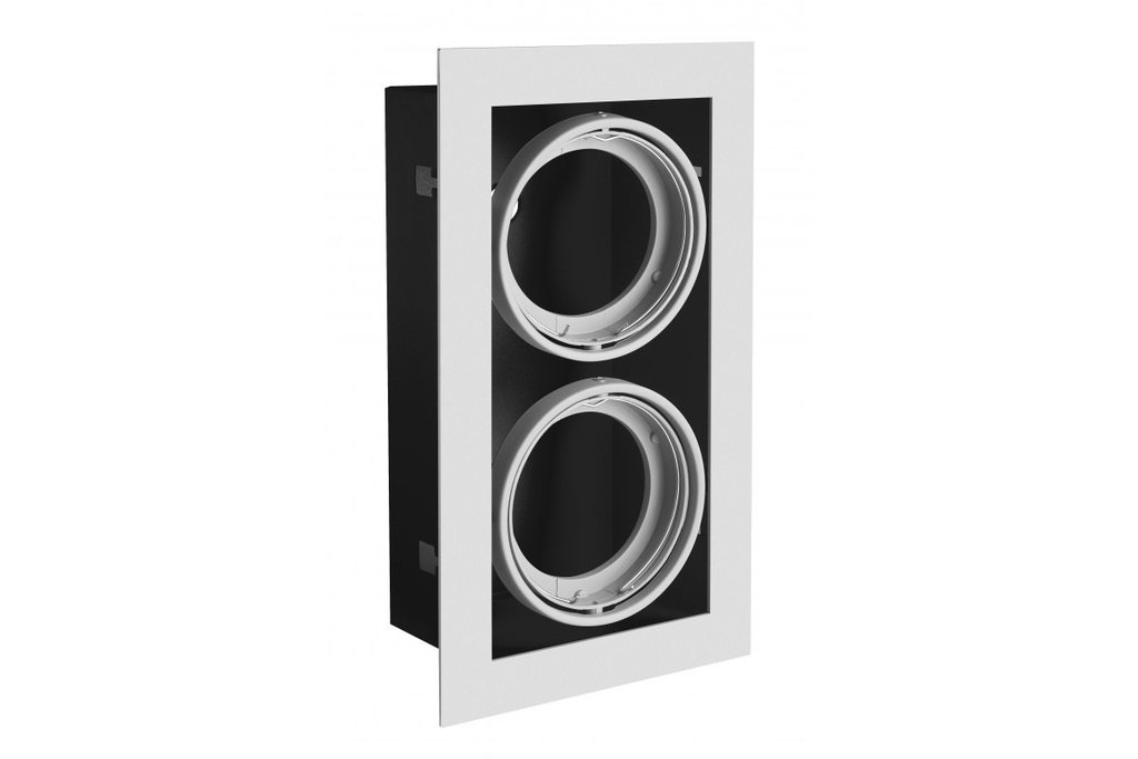 Стельовий подвійний світильник GTV PIREO, 350х310х200, IP20, сталь, врізний, сірий