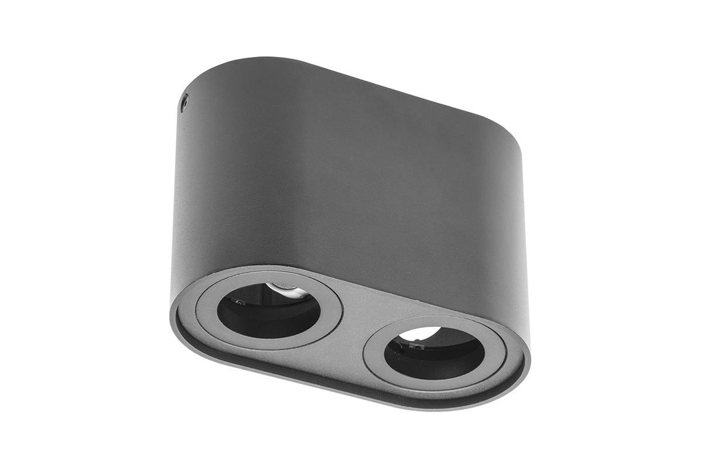 Світильник подвійний GTV SENSO DUO, алюміній, 83x165x110мм, IP20, max.50W, круглий, чорний (OS-SEND5083OKCZ-00)