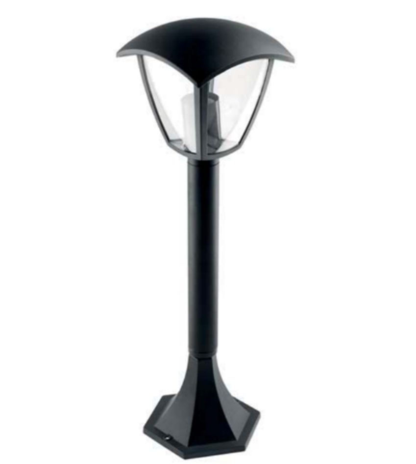 Світильник садовий GTV MARINA-P, E27, max.20W, IP54, стовпчик, 57см, чорний (OS-MARINAP-00)