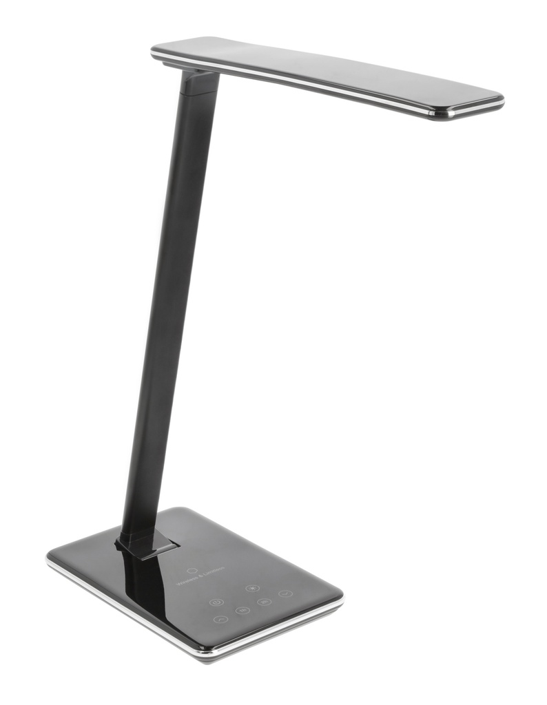 Настільна лампа з індукційною зарядкою GTV Tritton, 6W, 4-CCT, USB, Чорна, працює від power bank (LB-TRIT6W-10-DEC)
