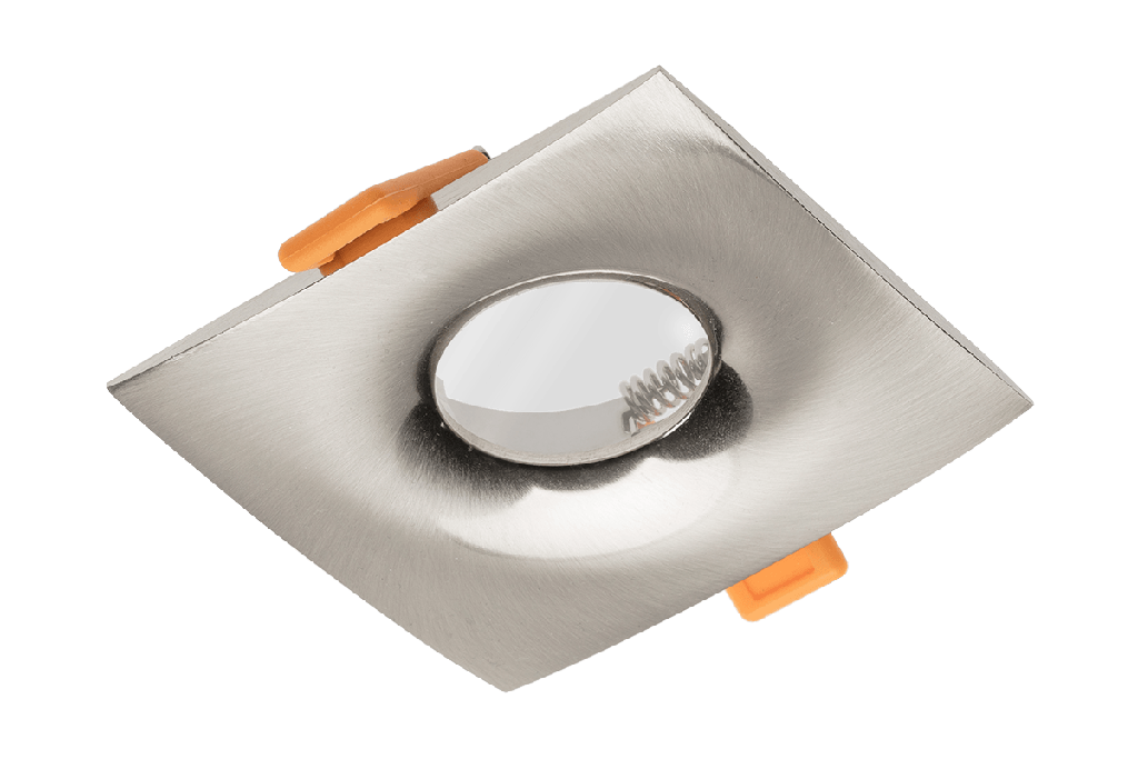 Світильник врізний точковий GTV ALESSIO, IP54, квадрат, срібний (OP-ALSKW-52)