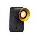 Настінний світильник GTV decor ELLI, 1*GU10, max.20W, одинарний, Чорний (OS-ELLI-GU10-10-DEC)