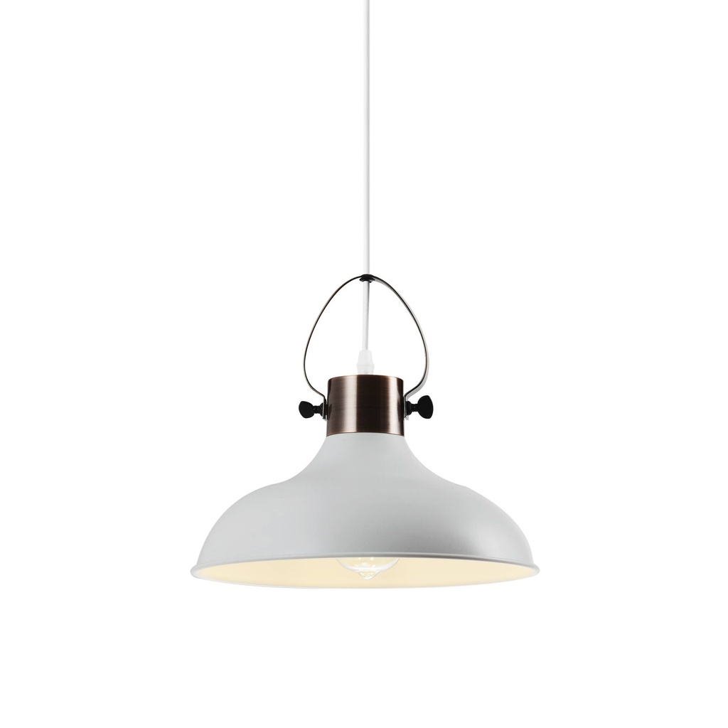 Підвісний світильник GTV decor MEES, E27, IP20, d30cm, білий (OS-MEES-00-DEC)