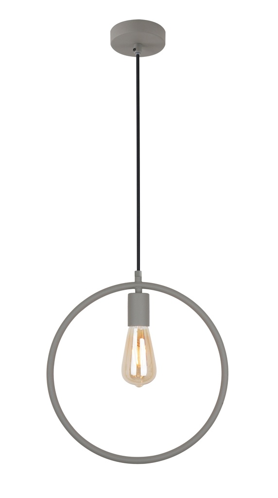 Підвісний світильник GTV decor FIJA, E27, max.40W, IP20, сірий (OS-FI-E27-15-DEC)