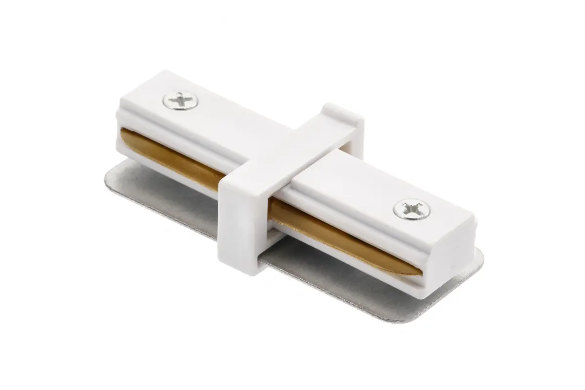 З'єднувач прямий 1-фазний для шинопроводу GTV, білий