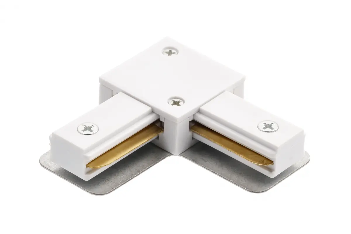 З'єднувач кутовий 1-фазний для шинопроводу GTV, білий