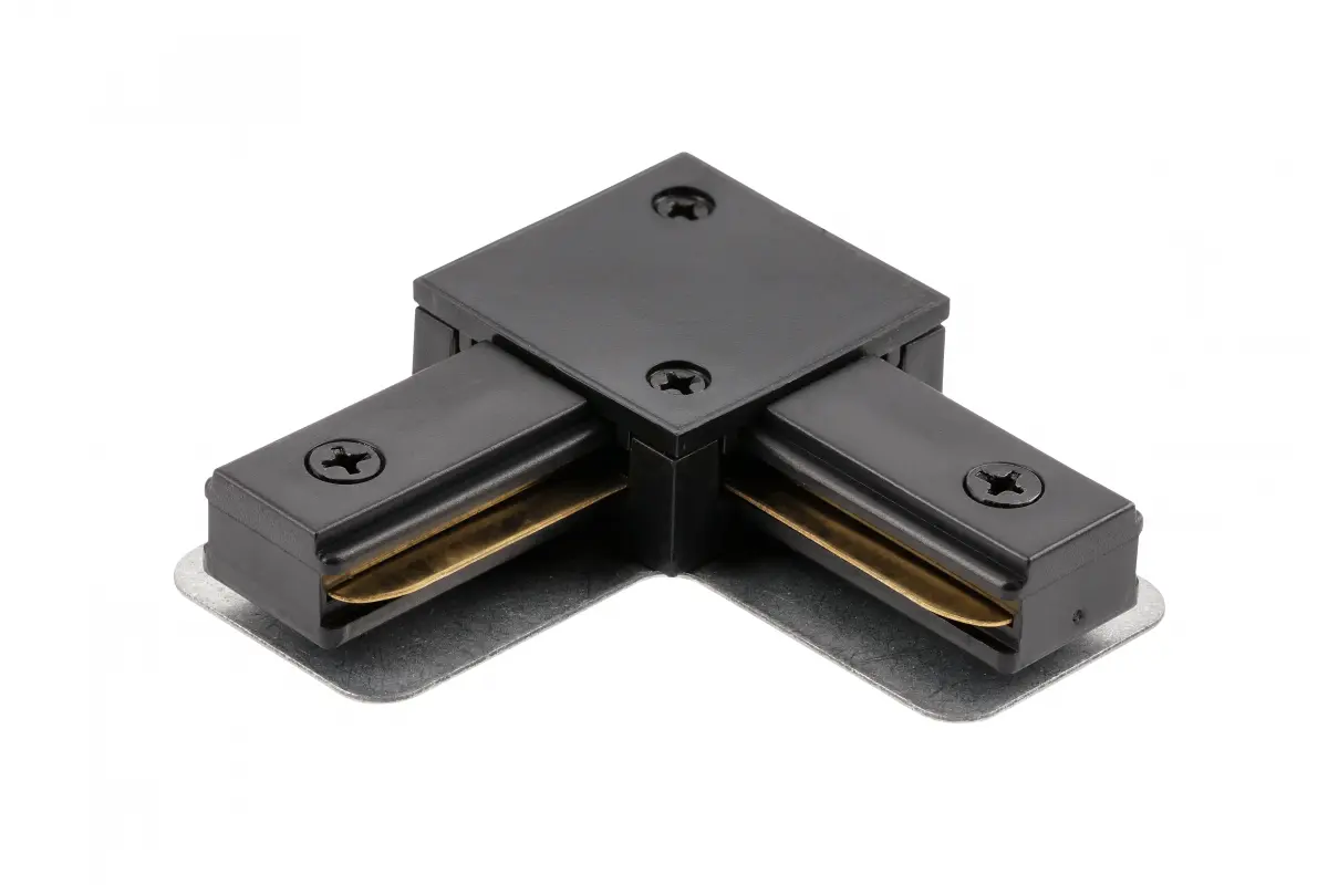 З'єднувач кутовий 1-фазний для шинопроводу GTV, чорний