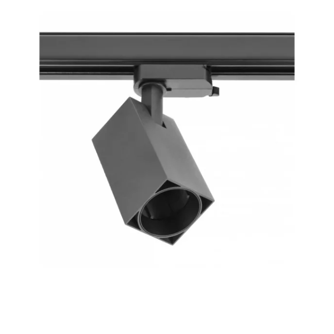 Світильник GTV трековий 1-фазний, LIMA, GU10, max.20W, IP20, квадратний, чорний (XLT-LMAGU10KC-NB)