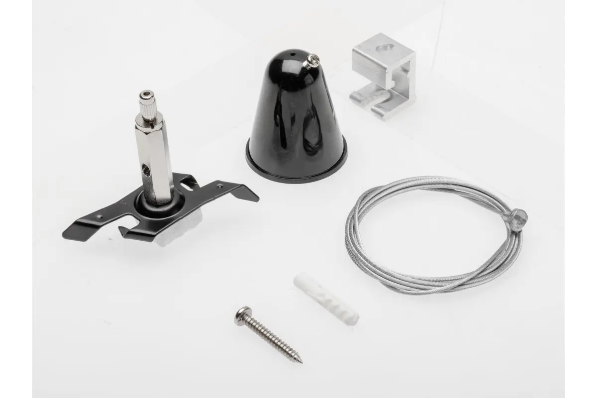 Комплект стельового кріплення GTV Eazy Click з тросиком 1.5м, чорний