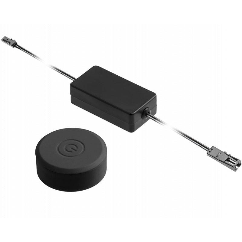 [6_21406] Вимикач-димер GTV дистанційний сенсорний безпровідний з регулюванням яскравості чорний (AE-WDBP1-20N)