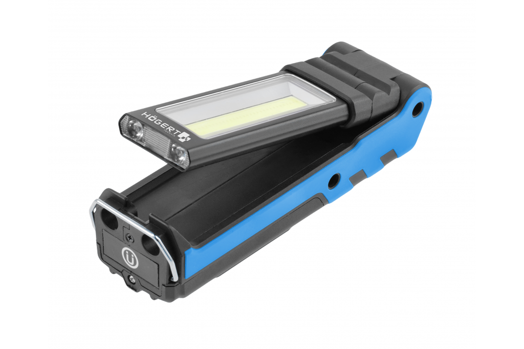 [6_21446] Ліхтар акумуляторний HOEGERT світлодіодний, розкладний, 400 люмен, повербанк, магніт, USB (HT1E407)