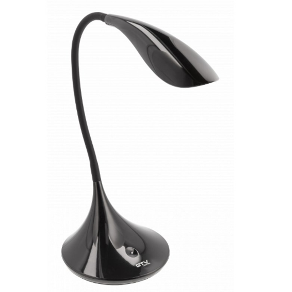 Настільна лампа GTV Halley 8W, AC220-240V, 4000K, Чорний, працює від power bank (LB-HAL8W-10-DEC)