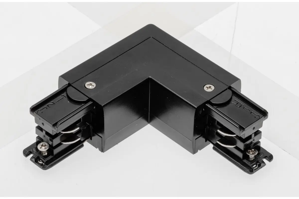 З'єднувач L 90° для шинопроводу (3-фазного) GTV, 101x101мм, зовнішній, чорний