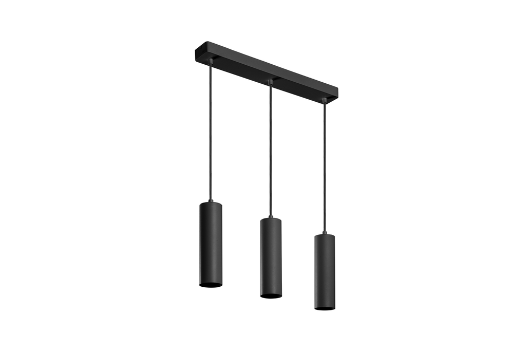Світильник підвісний люстра GTV TRESOS II, 3xGU10, алюміній, IP20, max.3x20W, чорний (OS-TRESD320W-00)