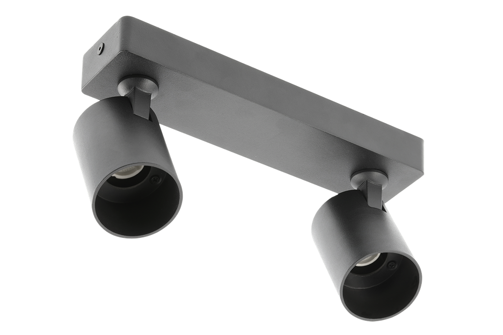 Світильник GTV SANTO BIS, алюміній, IP20, подвійний, круглий, чорний (OS-SAN20WOK2B-00)