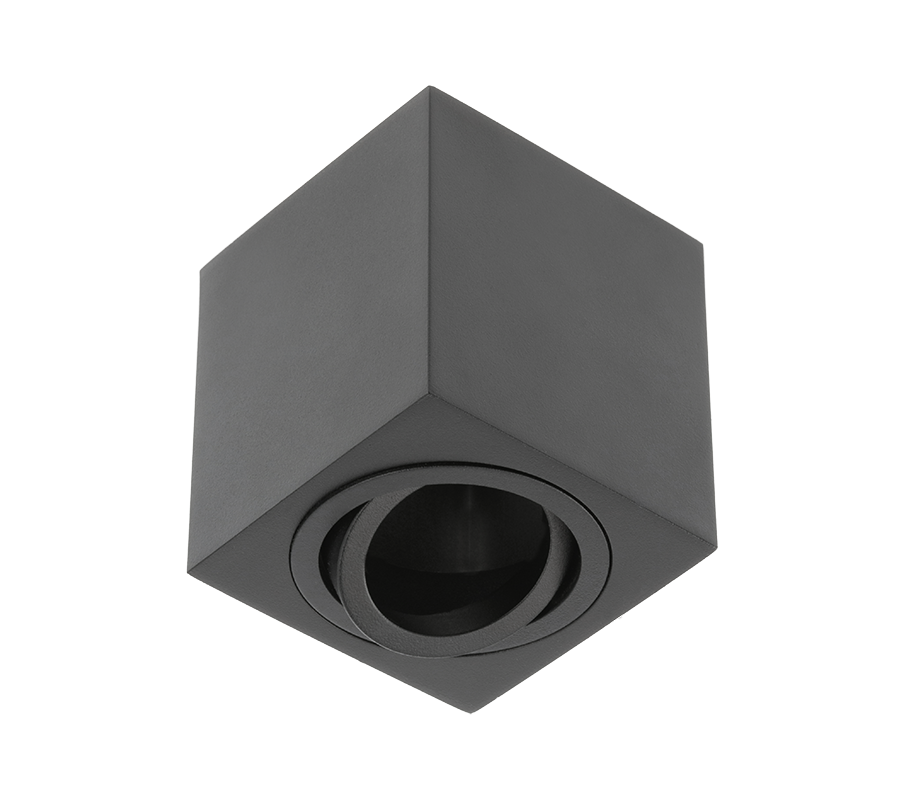 Світильник GTV AVEIRO BIS, алюміній, 80x80х90, IP20, квадрат, чорний (OS-AVB8090KW1-00)