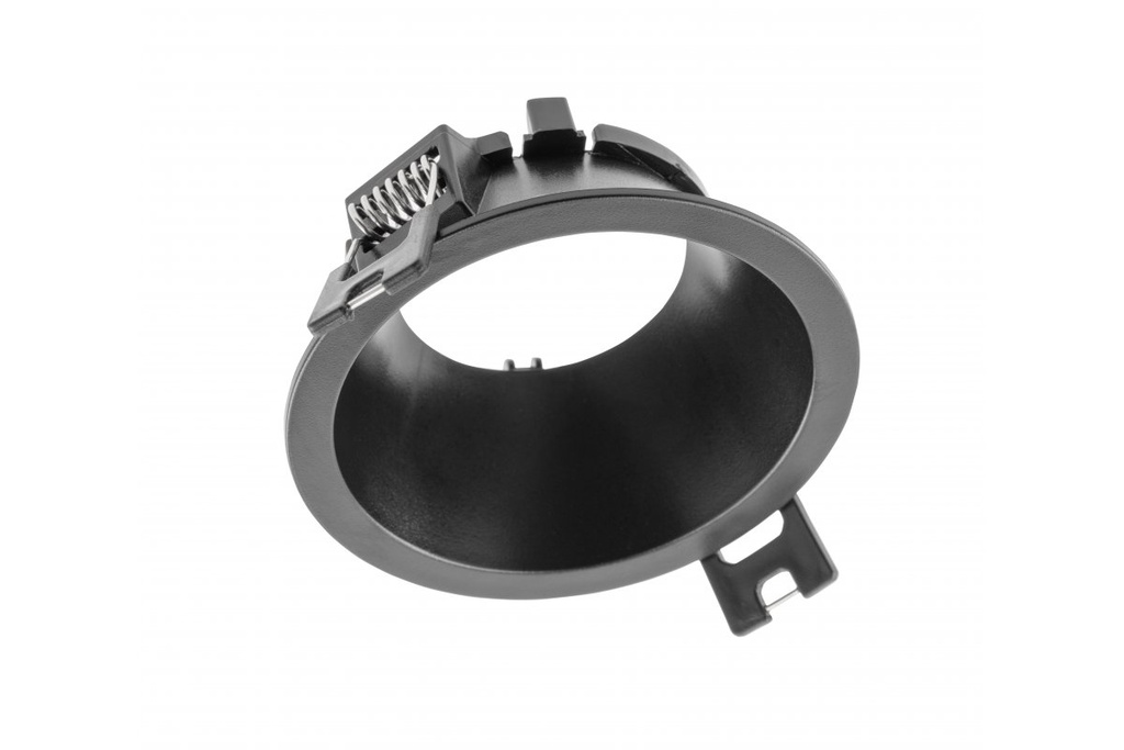 Стельовий точковий світильник GTV KERLA, IP20, круглий, Ø85x36мм, чорний (пластик)