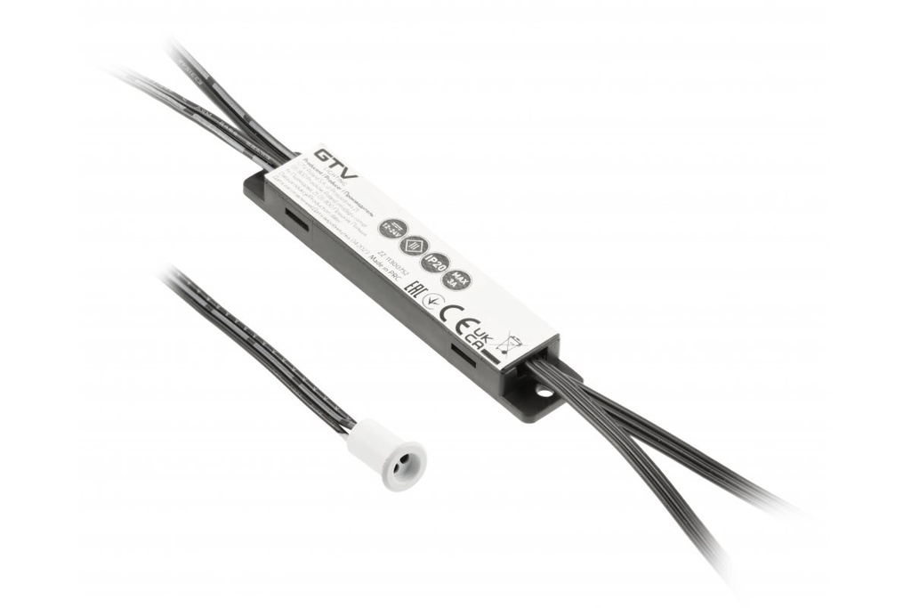 Вимикач безконтактний GTV 1-режимний MIKRO, макс. 36 Вт, DC12В, 1 датчик, білий