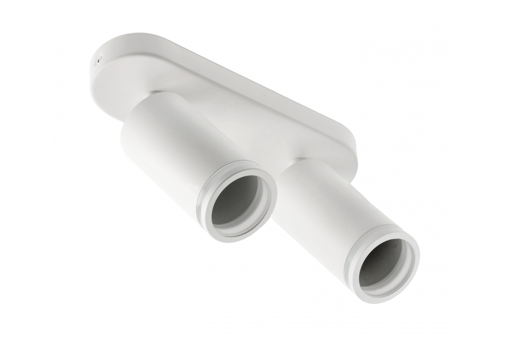 [6_22290] Світильник подвійний GTV SOLIS, алюміній, 55x100мм, IP20, 2*GU10, макс. 50Вт, макс. 250В, 50/60Гц, білий