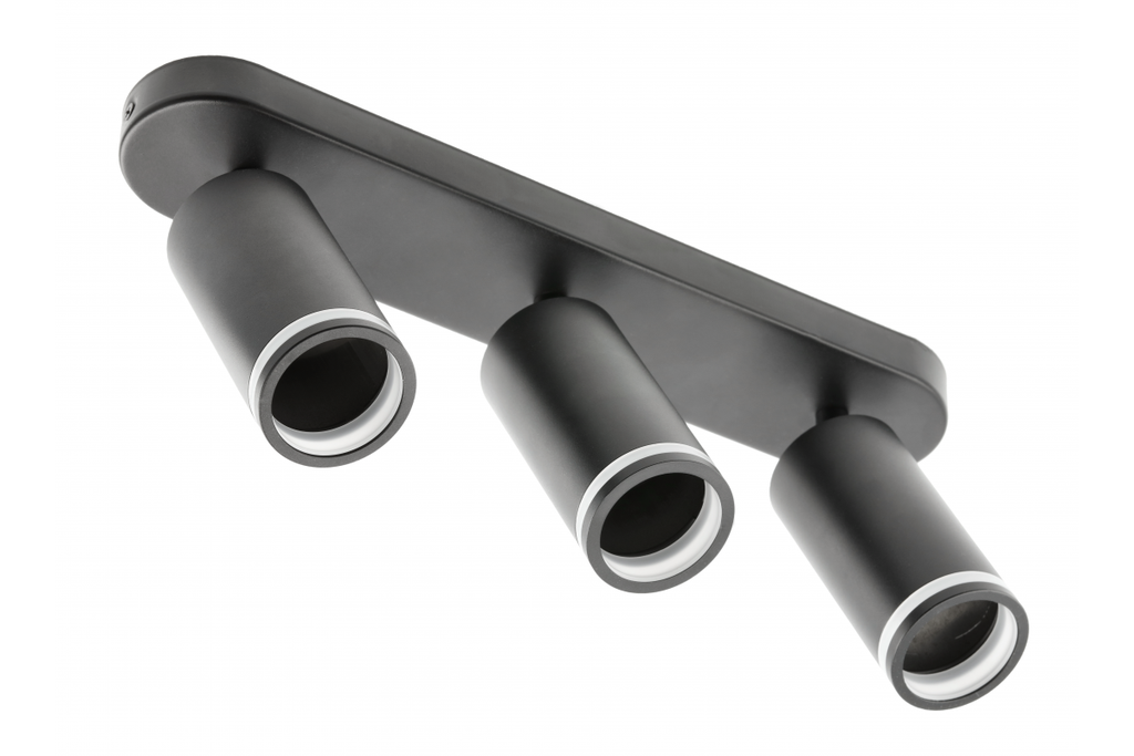 Світильник потрійний GTV SOLIS, алюміній, 55х100мм, IP20, 3*GU10, макс. 50Вт, max. 250В, 50/60Гц, чорний