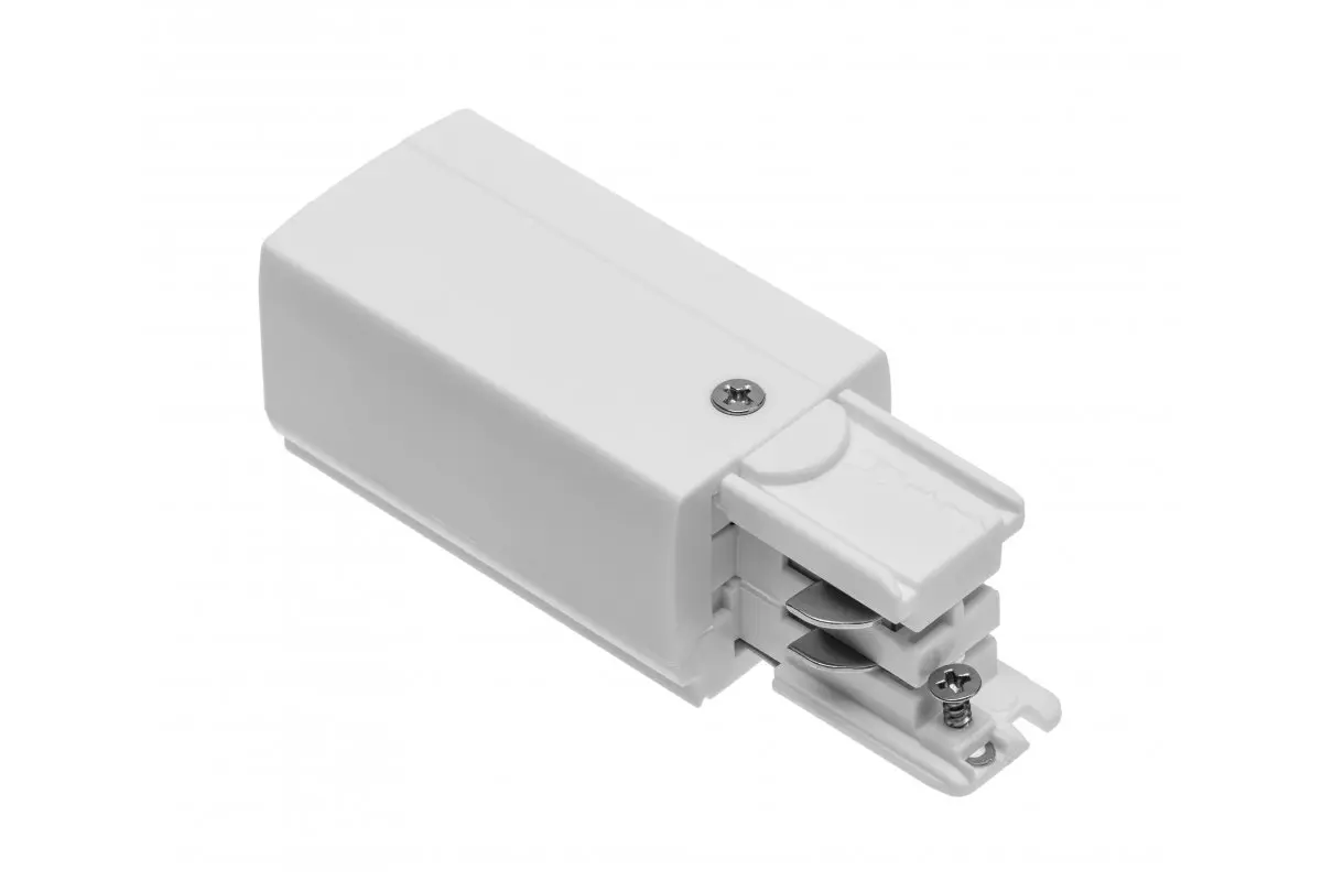 Наконечник підведення живлення для шинопроводу GTV (3-фазний) 98x35мм, правий, білий
