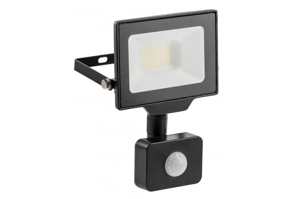 G-TECH Прожектор світлодіодний з датчиком руху, 20 Вт, 2000 лм, 4000К, AC220-240В, IP65, 120°, чорний