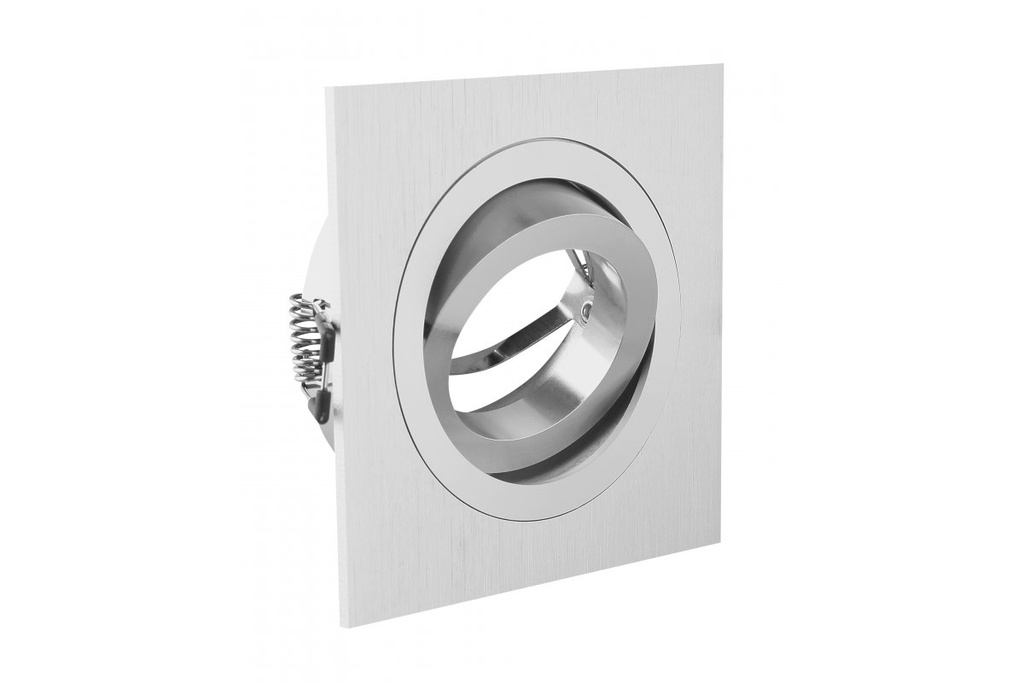 Світильник точковий GTV MORENA, IP20, алюміній, квадратний, інокс