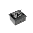 Вбудована меблева розетка GTV AVARO, 1x розетка Schuko, USB A+C, кабель 1,5 м, чорна (AE-PB1SAVA-20N)