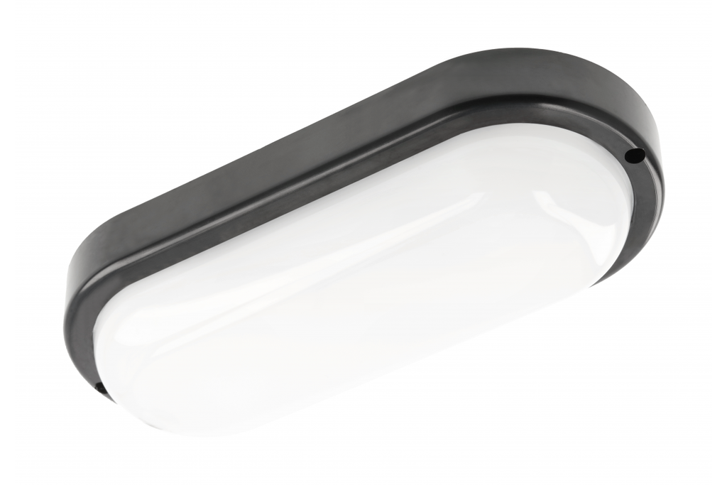 Світильник LED GTV KODO, 18W, 1620 Lm, 4000K, AC180-250V, IP54, IK08, овальний, чорний