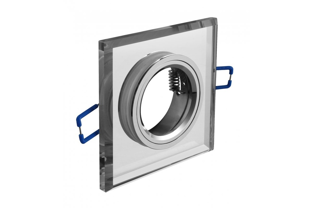 Світильник точковий GTV BRILLANTE, IP20, скло, білий, кристал, квадратний