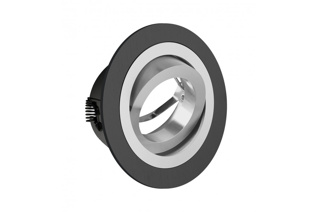 Світильник точковий GTV MORENA, IP20, алюміній, круглий, чорний