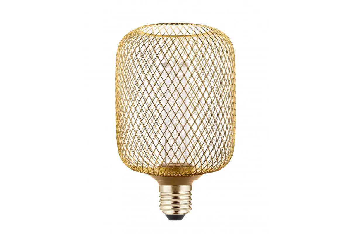 Лед лампа GTV Filament Grid C100, E27, 3,5W, 1800K, AC220-240V, 320°, золотий