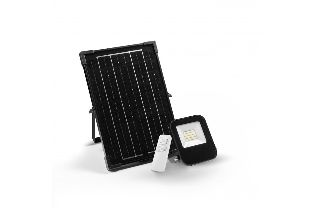 Прожектор на сонячній батареї GTV ALTON з датчиком руху, LED, 2000лм, 4000K, 6000mAh змінний, IP65, пульт
