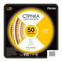 Світлодіодна стрічка Feron LS603 12В 4.8Вт/м 50м білий теплий