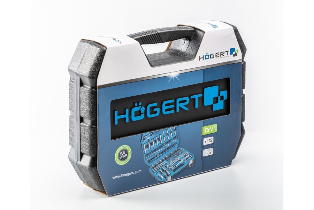 Інструменти HOEGERT набір 112 шт. 1/4" 1/2" (HT1R432)