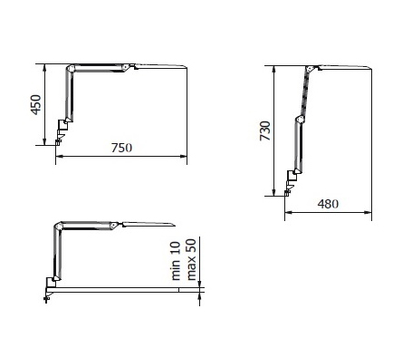 Настільна лампа GTV Architecto 8W, 4000K, чорна (LB-ARCH8W-10)