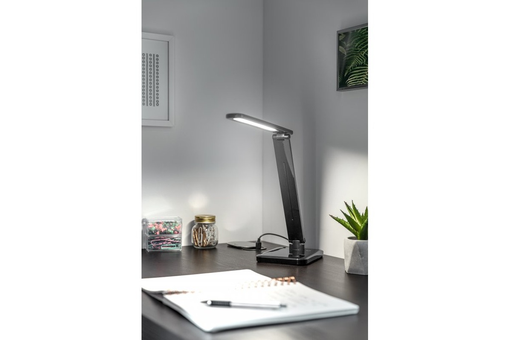 Настільна лампа GTV HIKARI LED, 6W, CCT, чорна, працює від power bank (LB-HIK6WCCT-10)