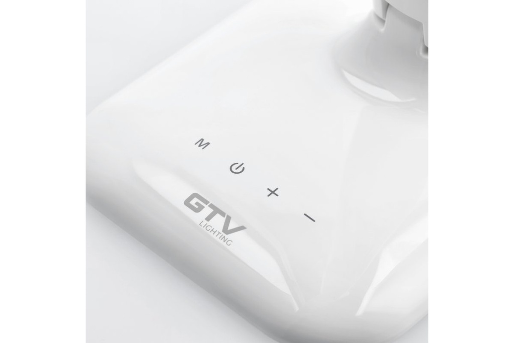 Настільна лампа GTV LINEAR 7W, CCT, час, температура, календар, будильник, Білий, працює від power bank (LB-LIN7W-00-DEC)