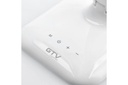 Настільна лампа GTV LINEAR 7W, CCT, час, температура, календар, будильник, Білий, працює від power bank (LB-LIN7W-00-DEC)