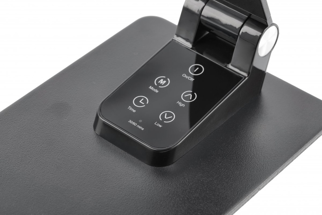 Настільна лампа GTV Loneos, 12W, 3-CCT, USB, Чорна, працює від power bank (LB-LON12W-10-DEC)