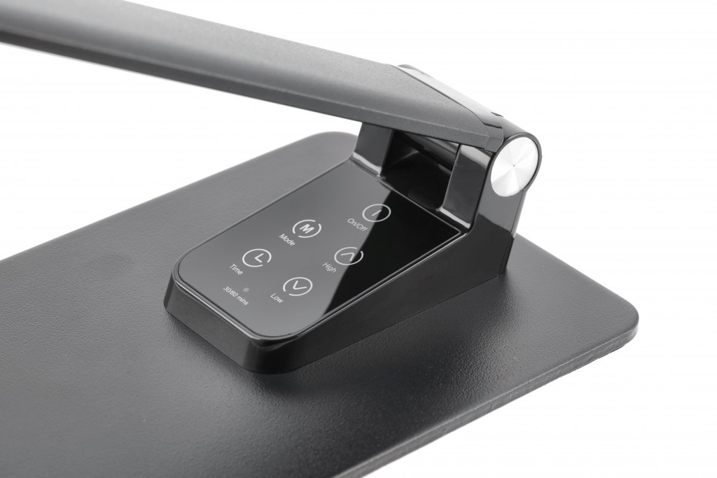 Настільна лампа GTV Loneos, 12W, 3-CCT, USB, Чорна, працює від power bank (LB-LON12W-10-DEC)